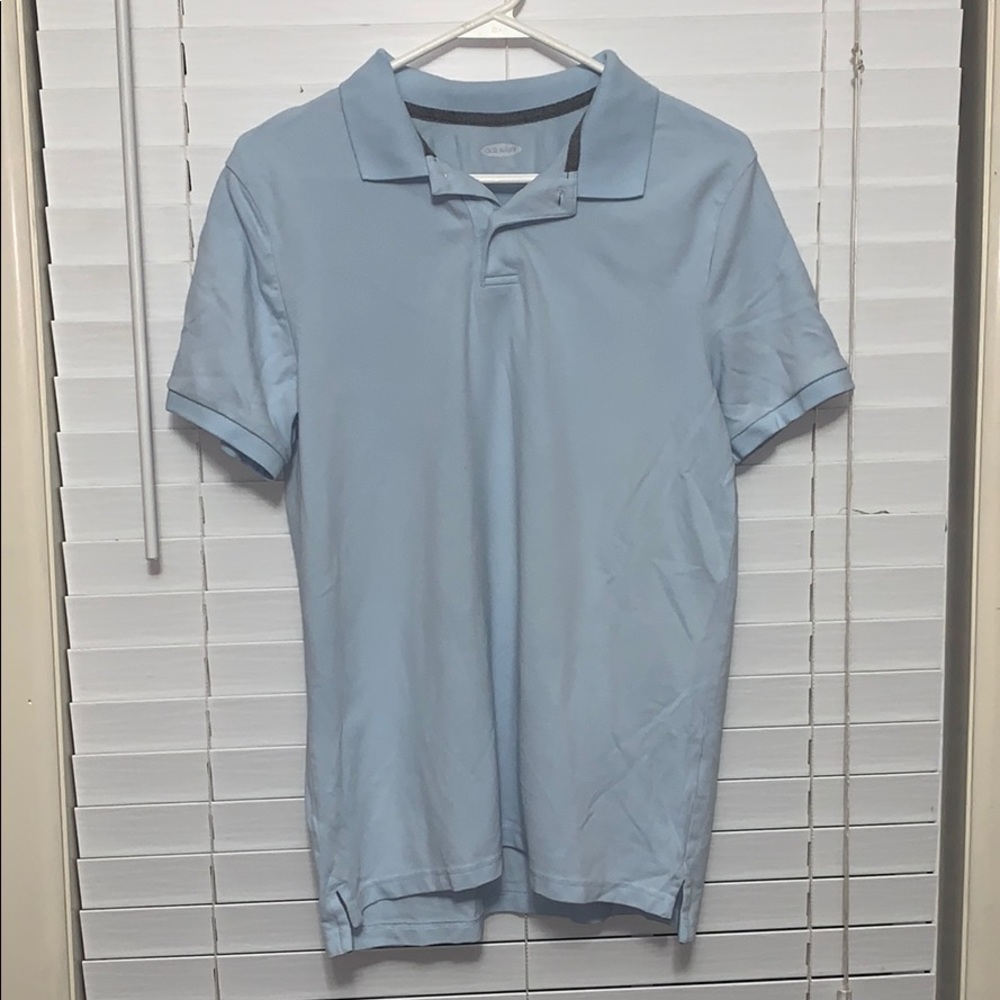 Sky blue men’s short sleeve polo